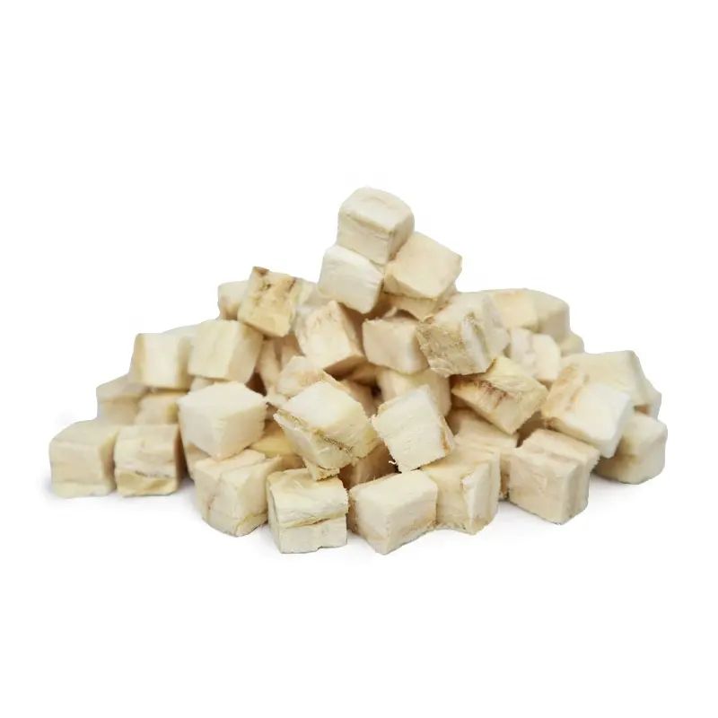 Freeze-dried cod cubes