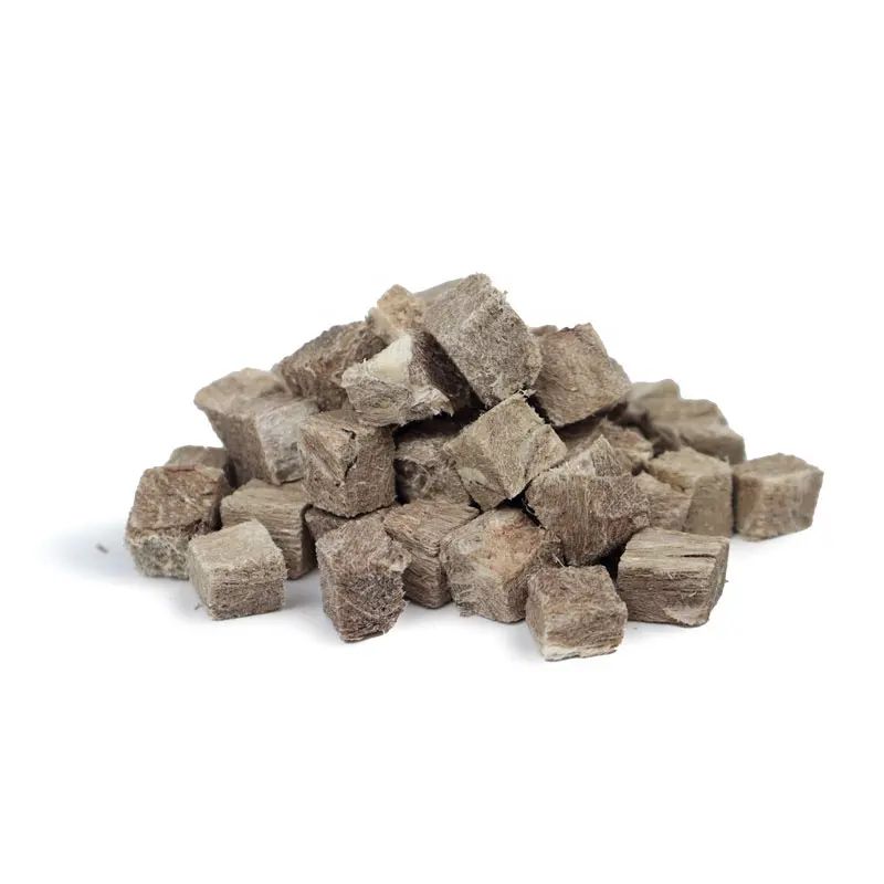 Freeze-dried beef cubes